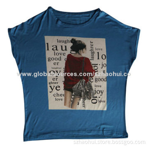 Women's 100% cotton t-shirt, various colors are available, OEM order is welcome